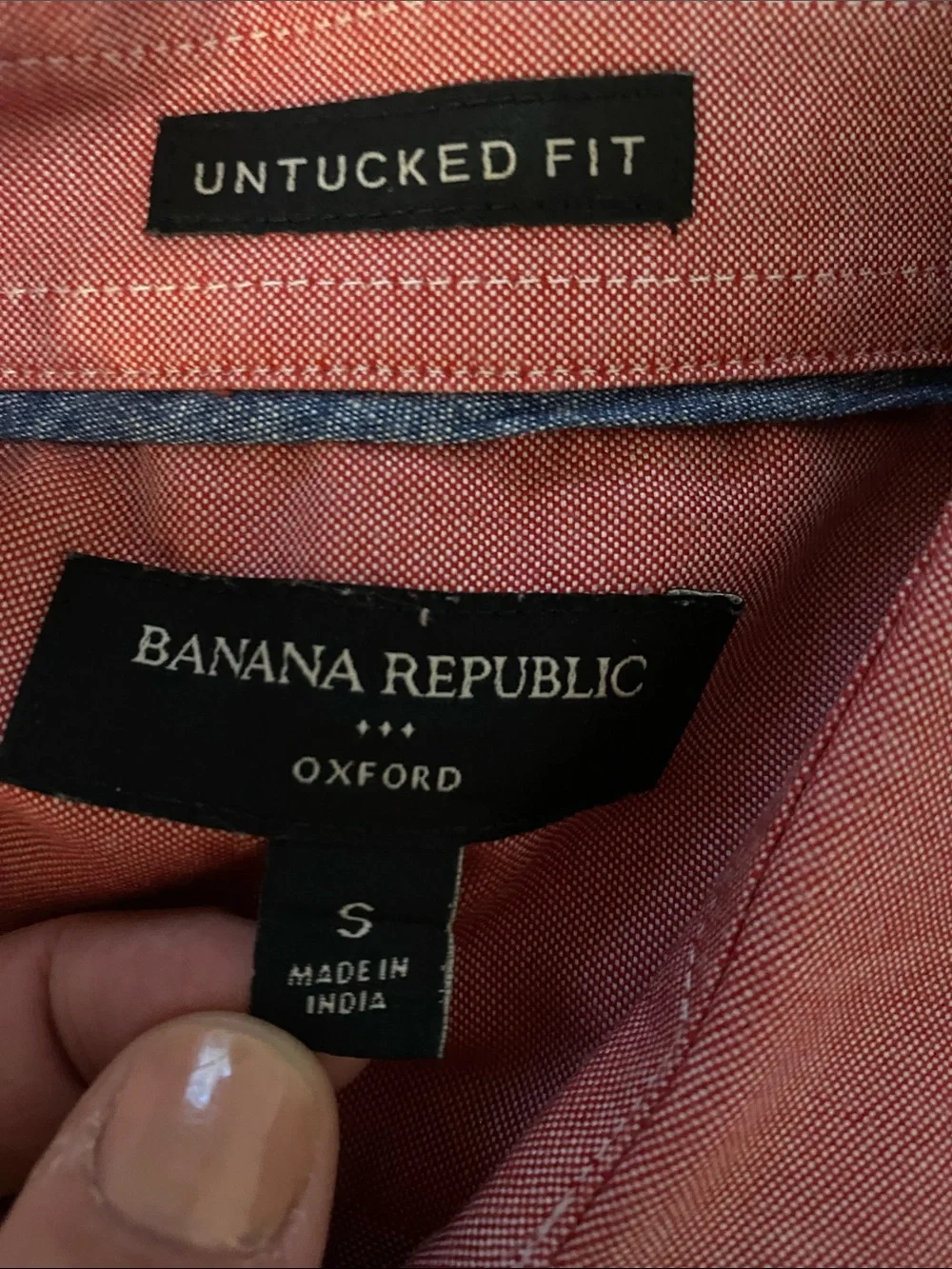 Banana Republic Men's Button-Down Shirt in Dusty Coral